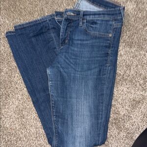 Express Dark Blue Straight Leg Jeans
